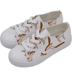 Cute Animal Deer Kids  Low Top Canvas Sneakers by artworkshop