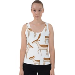 Cute Animal Deer Velvet Tank Top by artworkshop