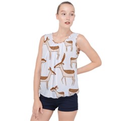 Cute Animal Deer Bubble Hem Chiffon Tank Top by artworkshop