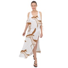 Cute Animal Deer Maxi Chiffon Cover Up Dress by artworkshop