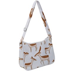 Cute Animal Deer Zip Up Shoulder Bag by artworkshop