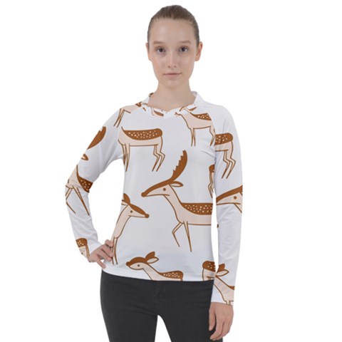 Cute Animal Deer Women s Pique Long Sleeve Tee by artworkshop