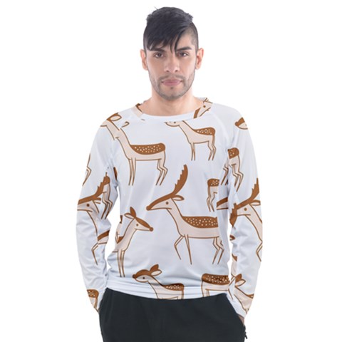 Cute Animal Deer Men s Long Sleeve Raglan Tee by artworkshop