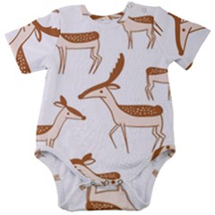 Cute Animal Deer Baby Short Sleeve Onesie Bodysuit