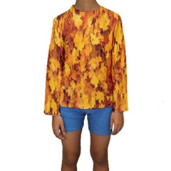 Fall Kids  Long Sleeve Swimwear by artworkshop