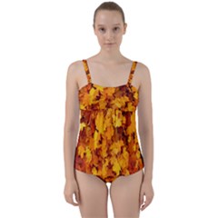 Fall Twist Front Tankini Set by artworkshop