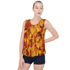 Fall Bubble Hem Chiffon Tank Top by artworkshop