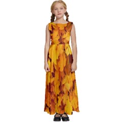 Fall Kids  Satin Sleeveless Maxi Dress