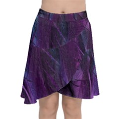 Feather Chiffon Wrap Front Skirt by artworkshop