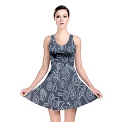 Internet Planet Drinks Reversible Skater Dress by artworkshop