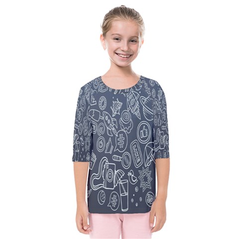 Internet Planet Drinks Kids  Quarter Sleeve Raglan Tee by artworkshop