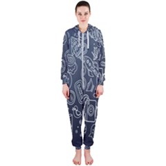 Internet Planet Drinks Hooded Jumpsuit (ladies) by artworkshop