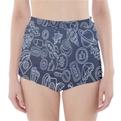 Internet Planet Drinks High-waisted Bikini Bottoms by artworkshop