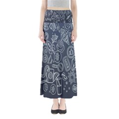 Internet Planet Drinks Full Length Maxi Skirt by artworkshop