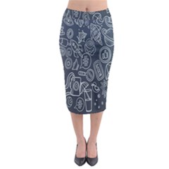 Internet Planet Drinks Midi Pencil Skirt by artworkshop