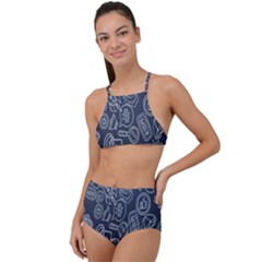 Internet Planet Drinks High Waist Tankini Set by artworkshop