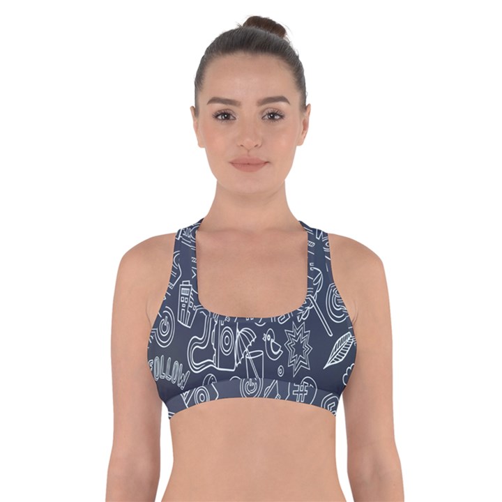 Internet Planet Drinks Cross Back Sports Bra