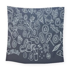 Internet Planet Drinks Square Tapestry (large) by artworkshop