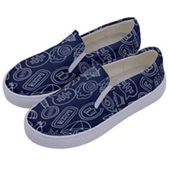 Internet Planet Drinks Kids  Canvas Slip Ons by artworkshop