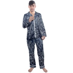 Internet Planet Drinks Men s Long Sleeve Satin Pajamas Set by artworkshop