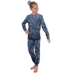 Internet Planet Drinks Kids  Long Sleeve Set  by artworkshop