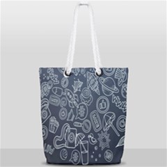 Internet Planet Drinks Full Print Rope Handle Tote (small) by artworkshop