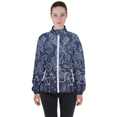 Internet Planet Drinks Women s High Neck Windbreaker by artworkshop