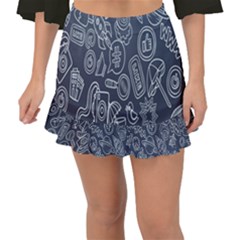 Internet Planet Drinks Fishtail Mini Chiffon Skirt by artworkshop