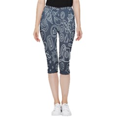 Internet Planet Drinks Inside Out Lightweight Velour Capri Leggings  by artworkshop