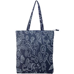 Internet Planet Drinks Double Zip Up Tote Bag by artworkshop