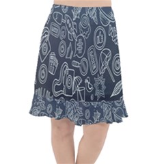 Internet Planet Drinks Fishtail Chiffon Skirt by artworkshop