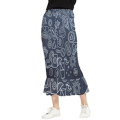 Internet Planet Drinks Maxi Fishtail Chiffon Skirt by artworkshop