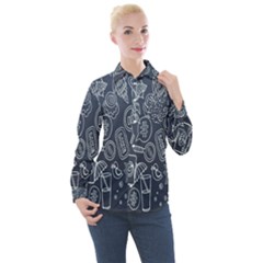 Internet Planet Drinks Women s Long Sleeve Pocket Shirt