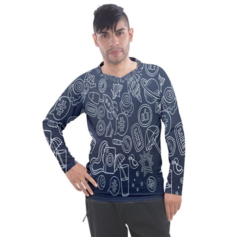 Internet Planet Drinks Men s Pique Long Sleeve Tee by artworkshop