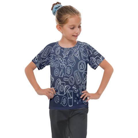 Internet Planet Drinks Kids  Mesh Piece Tee by artworkshop