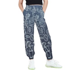 Internet Planet Drinks Kids  Elastic Waist Pants by artworkshop