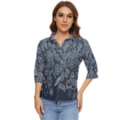 Internet Planet Drinks Women s Quarter Sleeve Pocket Shirt