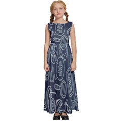 Internet Planet Drinks Kids  Satin Sleeveless Maxi Dress