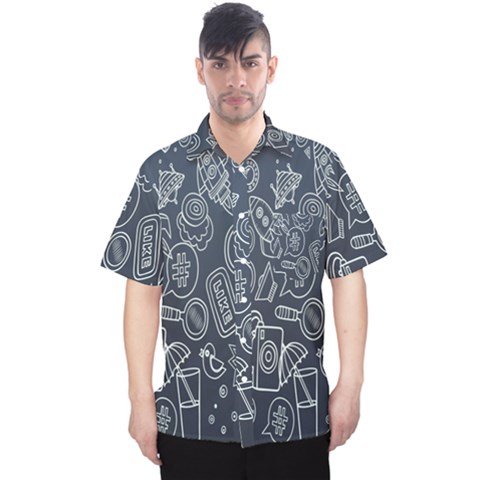 Internet Planet Drinks Men s Hawaii Shirt by artworkshop