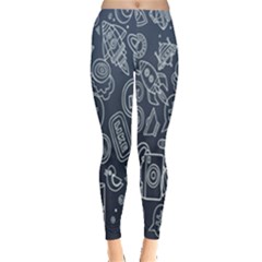 Internet Planet Drinks Leggings  by artworkshop