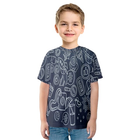 Internet Planet Drinks Kids  Sport Mesh Tee by artworkshop