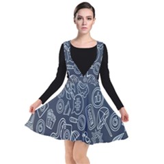 Internet Planet Drinks Plunge Pinafore Dress by artworkshop