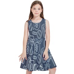 Internet Planet Drinks Kids  Skater Dress by artworkshop