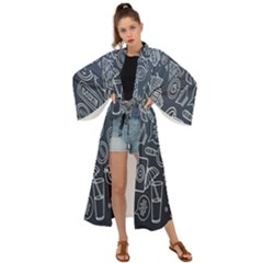 Internet Planet Drinks Maxi Kimono by artworkshop