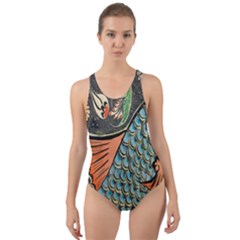 Mosaic Cut-out Back One Piece Swimsuit by artworkshop