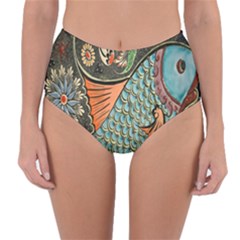 Mosaic Reversible High-waist Bikini Bottoms by artworkshop