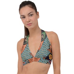 Mosaic Halter Plunge Bikini Top by artworkshop