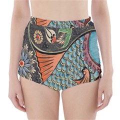 Mosaic High-waisted Bikini Bottoms by artworkshop