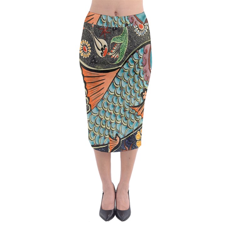 Mosaic Midi Pencil Skirt