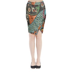 Mosaic Midi Wrap Pencil Skirt by artworkshop